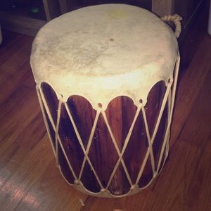 Authentic elk hide Native American drum